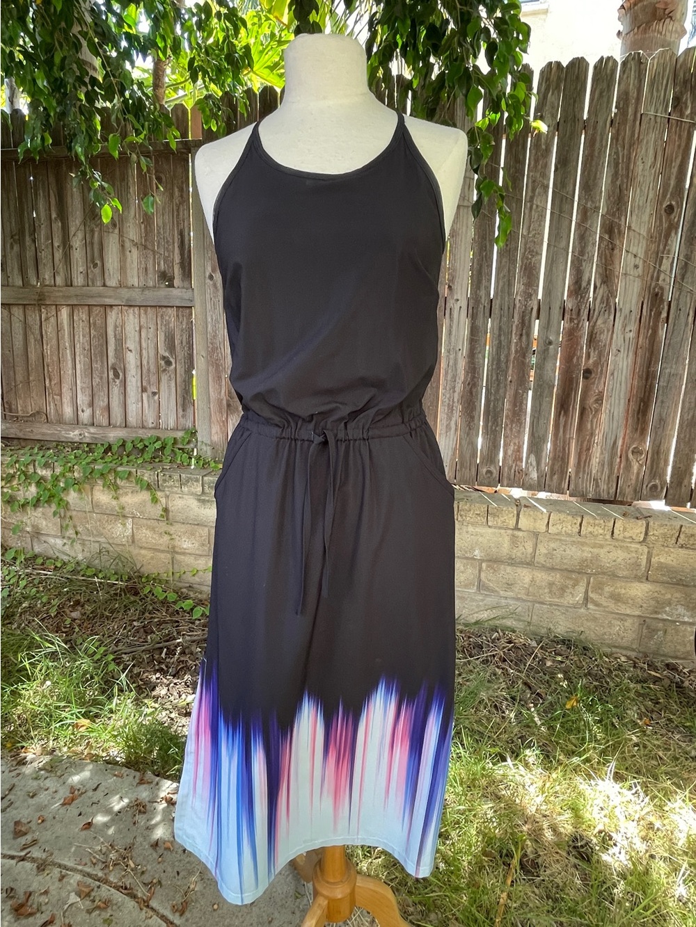 Title Nine Nimblene Racerback Black maxi dress activewear streetwear resort S